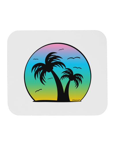 Palm Trees Silhouette - Beach Sunset Design Mousepad-TooLoud-White-Davson Sales