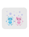 Cute Abominable Snowman Yeti Couple - Christmas Mousepad-TooLoud-White-Davson Sales