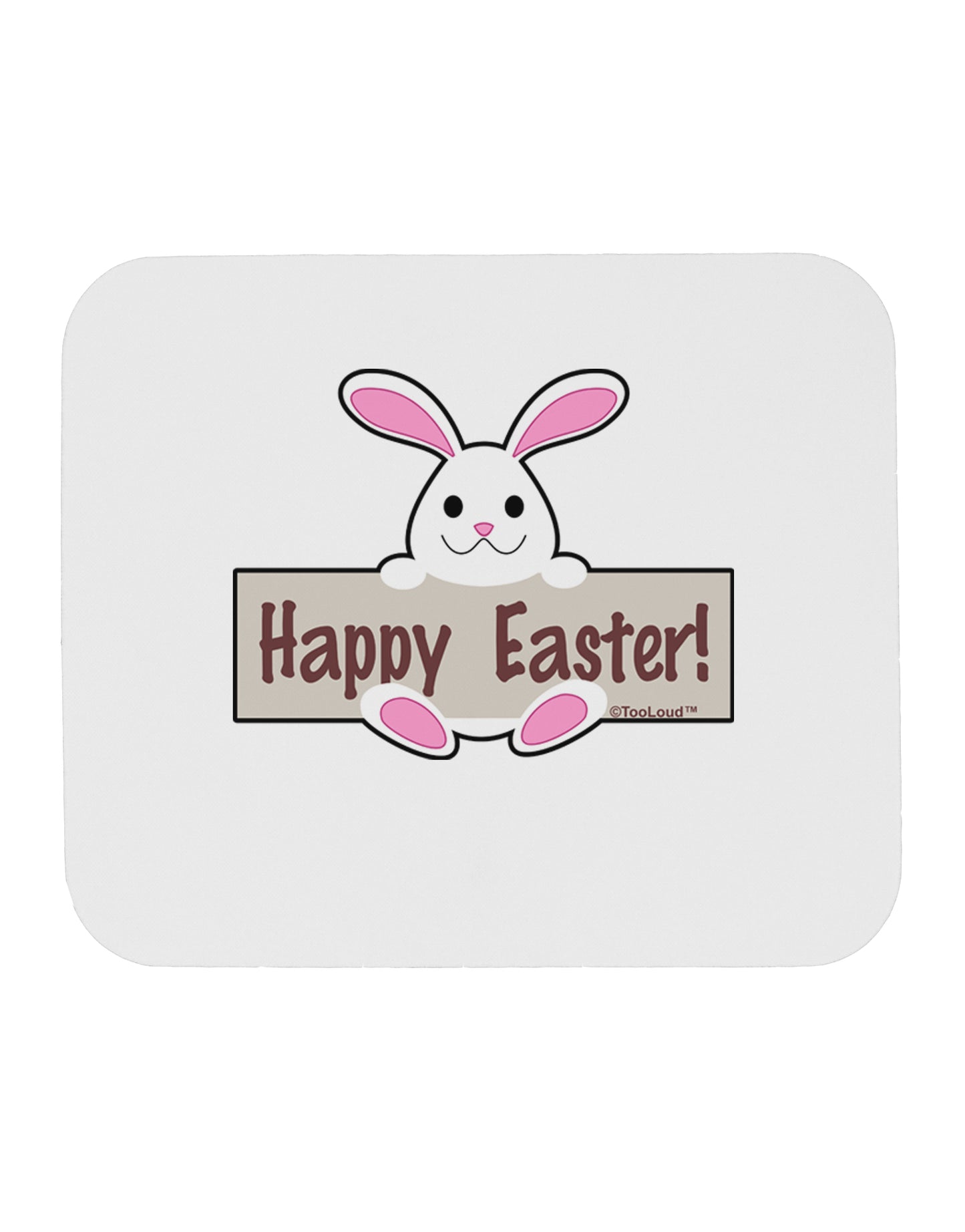Cute Bunny - Happy Easter Mousepad by TooLoud-TooLoud-White-Davson Sales