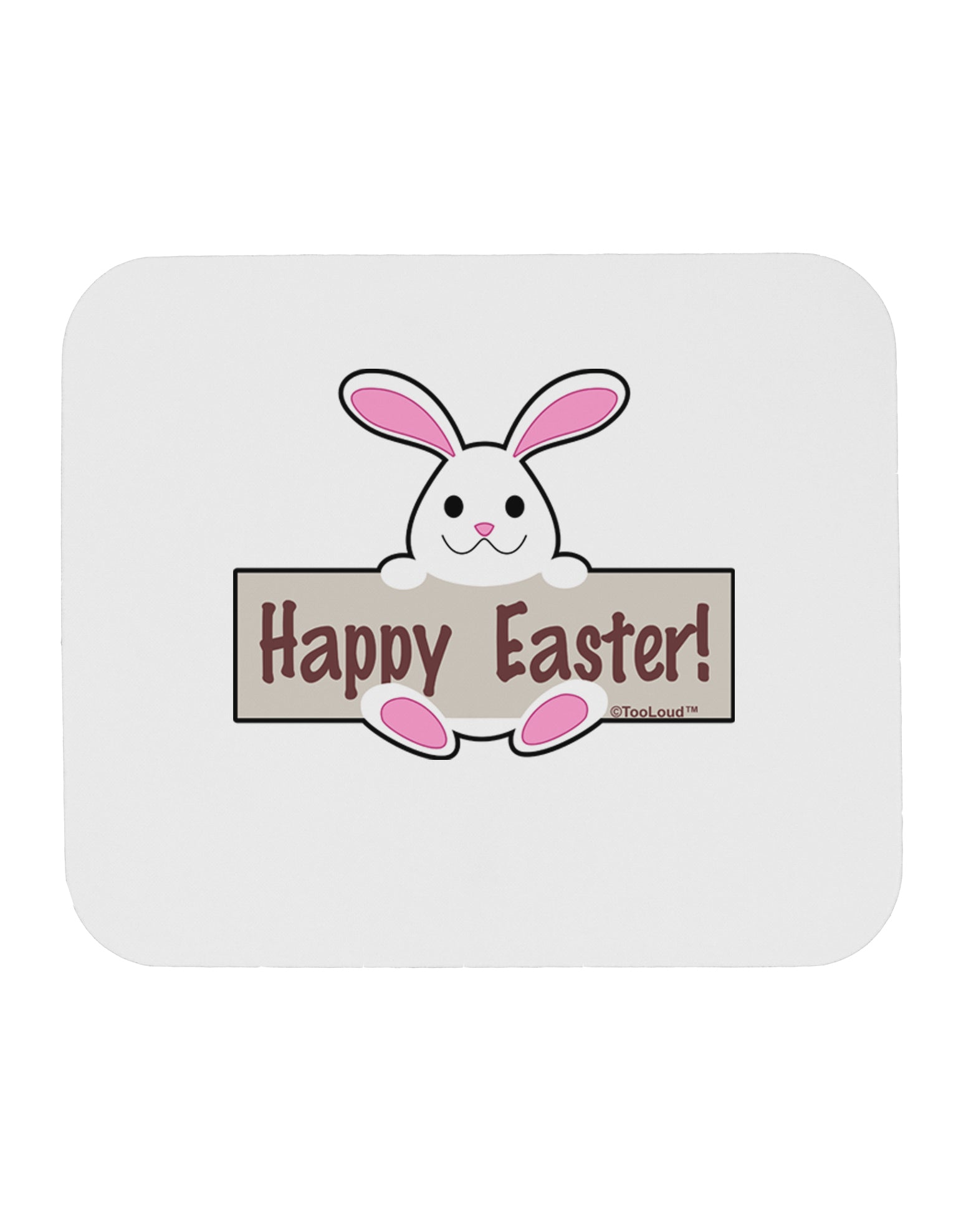 Cute Bunny - Happy Easter Mousepad by TooLoud-TooLoud-White-Davson Sales