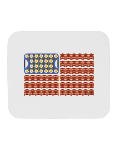 American Breakfast Flag - Bacon and Eggs Mousepad-TooLoud-White-Davson Sales