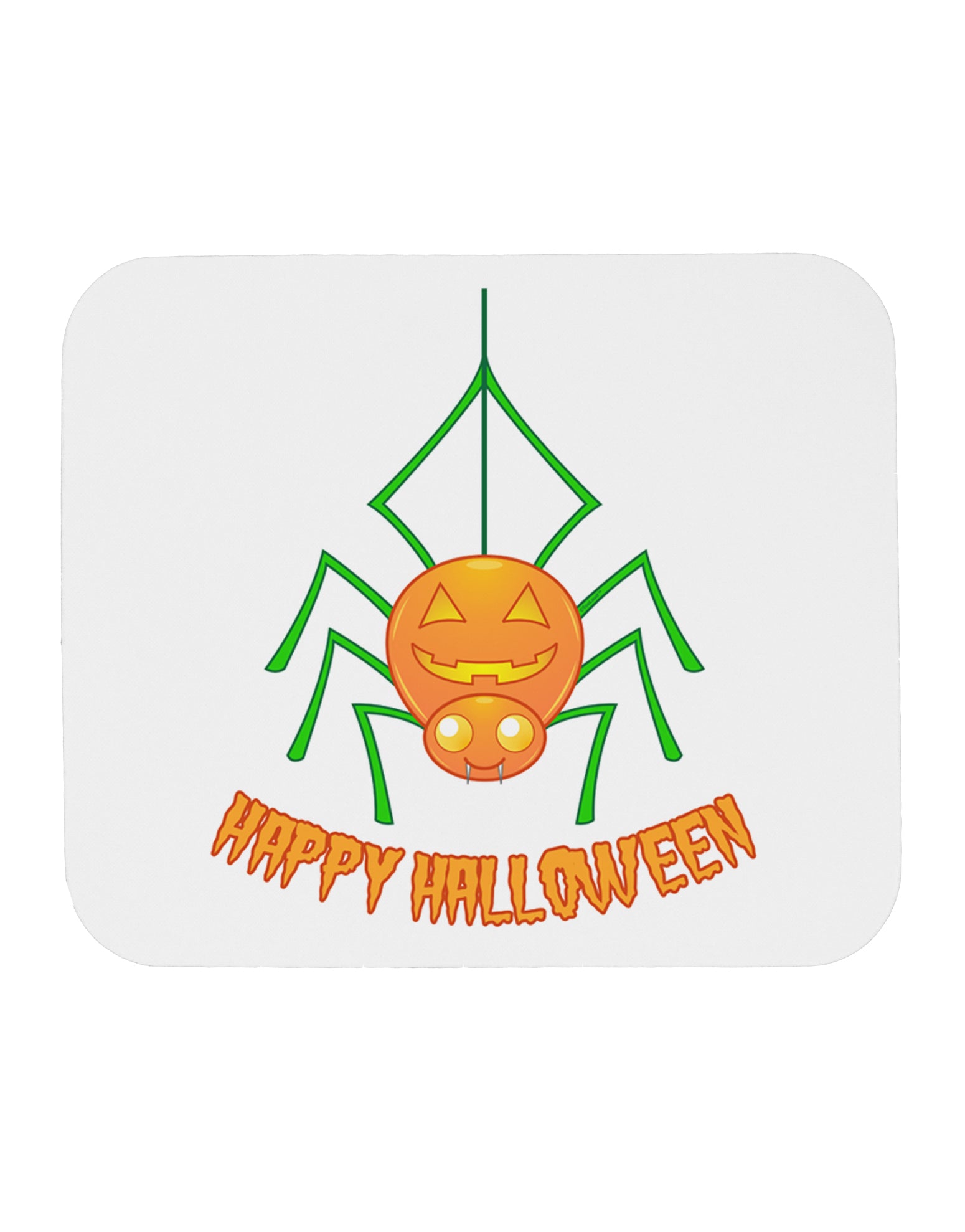 Cute Pumpkin Spider - Happy Halloween Mousepad-TooLoud-White-Davson Sales