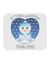 Personalized My First Christmas Snowbaby Blue Mousepad-TooLoud-White-Davson Sales