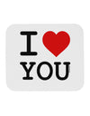 I Heart You Mousepad-TooLoud-White-Davson Sales