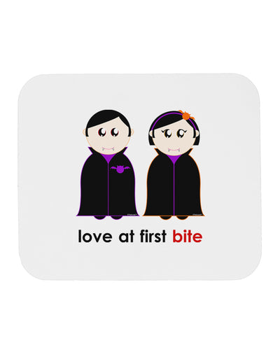 Love at First Bite Vampire Couple Halloween Mousepad-TooLoud-White-Davson Sales