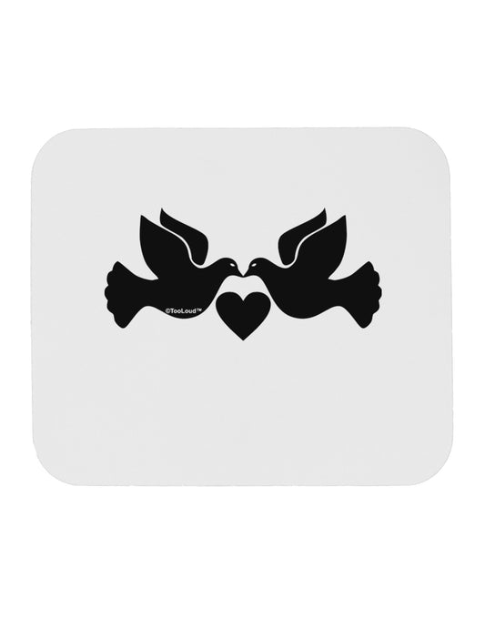 Two Turtle Doves Mousepad-TooLoud-White-Davson Sales