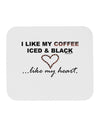 Coffee Iced and Black Mousepad-TooLoud-White-Davson Sales