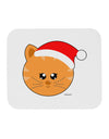 Cute Christmas Cat Santa Hat Mousepad-TooLoud-White-Davson Sales