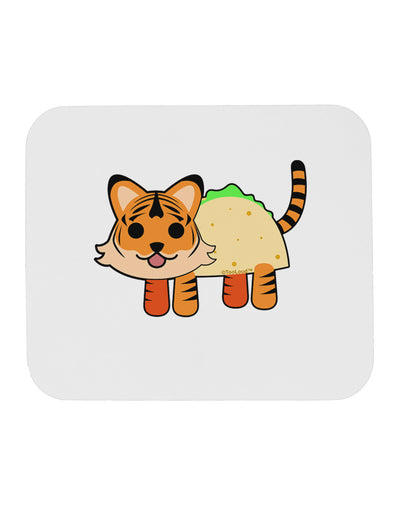 Cute Taco Tiger Mousepad-TooLoud-White-Davson Sales