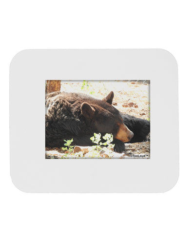 Laying Black Bear Mousepad-TooLoud-White-Davson Sales