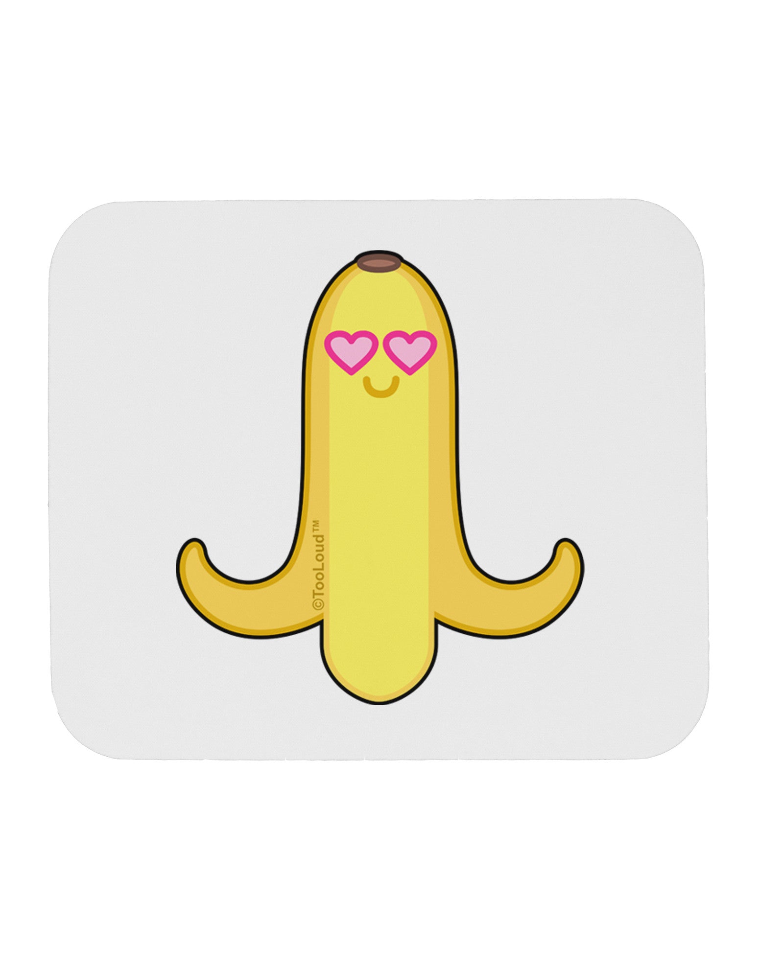 Infatuated Banana - Heart Eyes Mousepad by TooLoud-TooLoud-White-Davson Sales