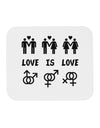 Love Is Love LGBT Marriage Equality Mousepad-TooLoud-White-Davson Sales