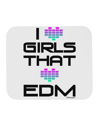 I Heart Girls That Heart EDM Mousepad-TooLoud-White-Davson Sales