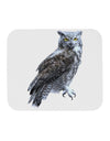 Great Horned Owl Photo Mousepad-TooLoud-White-Davson Sales