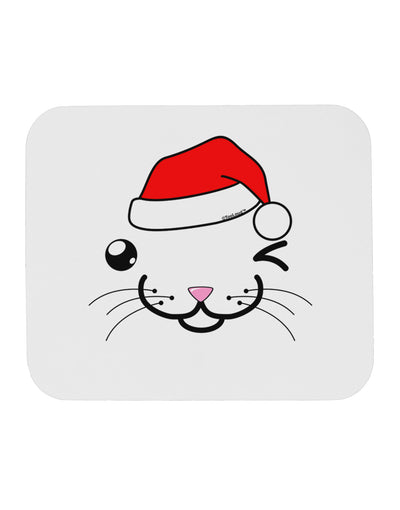 Kyu-T Face Kattio Santa Hat Boy Cat Mousepad-TooLoud-White-Davson Sales