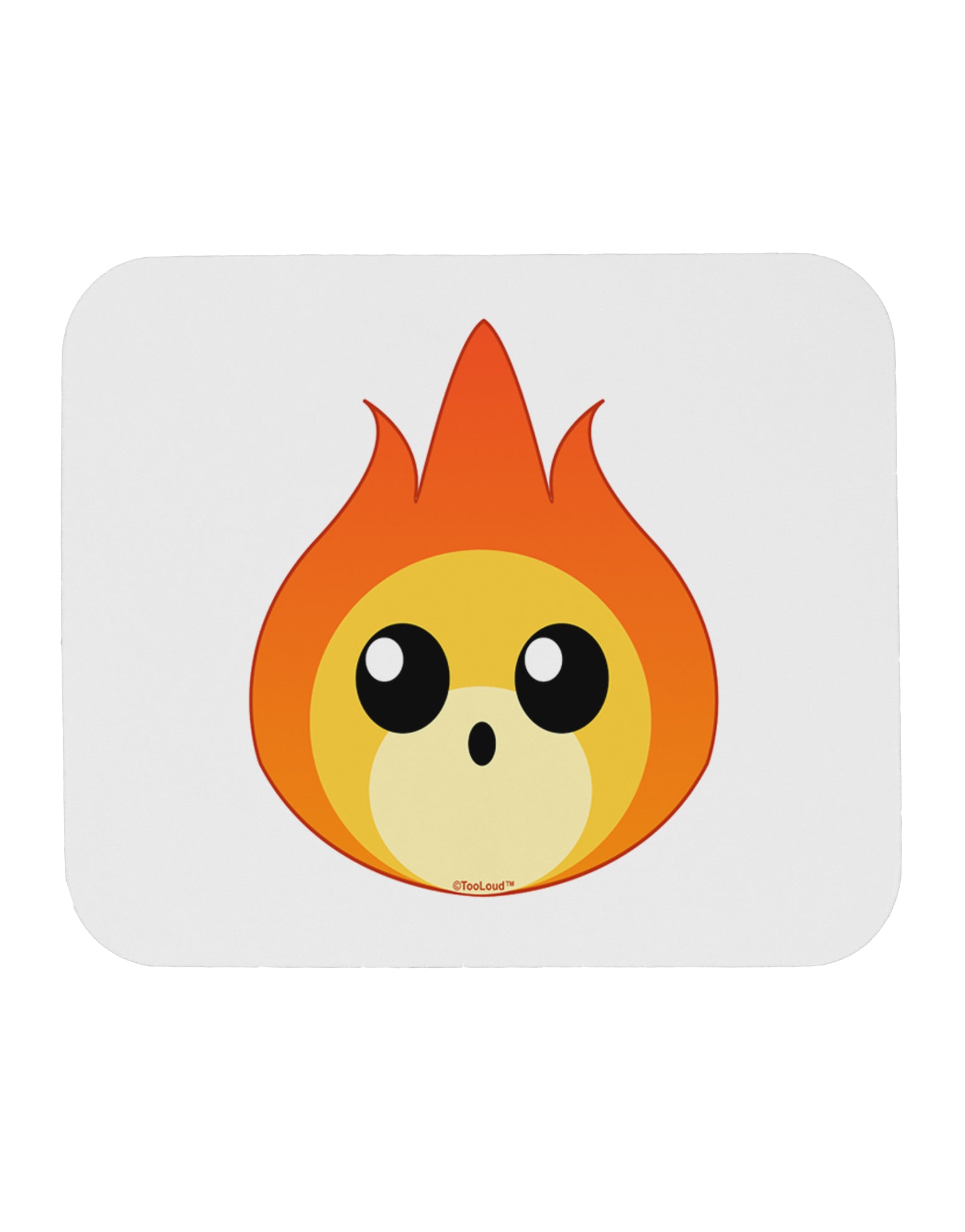 Cute Fireball Design Mousepad-TooLoud-White-Davson Sales