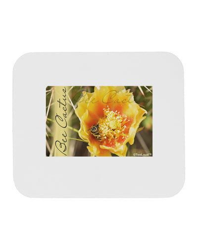 Bee Cactus with Text Mousepad-TooLoud-White-Davson Sales