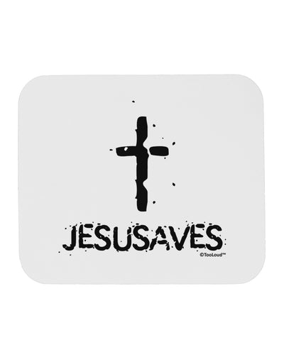 JESUSAVES - Jesus Saves Cross Design Mousepad by TooLoud-TooLoud-White-Davson Sales