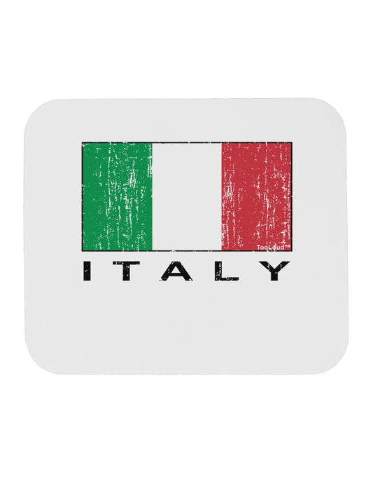 Italian Flag - Italy Text Distressed Mousepad by TooLoud-TooLoud-White-Davson Sales