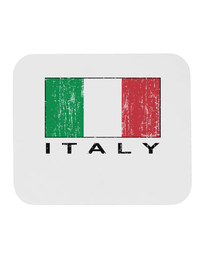 Italian Flag - Italy Text Distressed Mousepad by TooLoud-TooLoud-White-Davson Sales