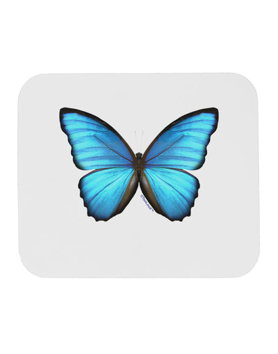 Big Blue Butterfly Mousepad-TooLoud-White-Davson Sales