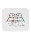 Cute Snowman Family with Girl Mousepad by TooLoud-TooLoud-White-Davson Sales