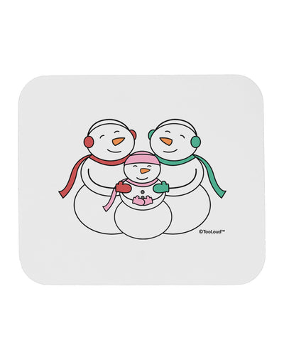 Cute Snowman Family with Girl Mousepad by TooLoud-TooLoud-White-Davson Sales