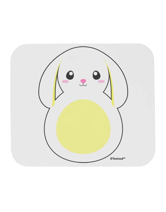Cute Bunny with Floppy Ears - Yellow Mousepad by TooLoud-TooLoud-White-Davson Sales