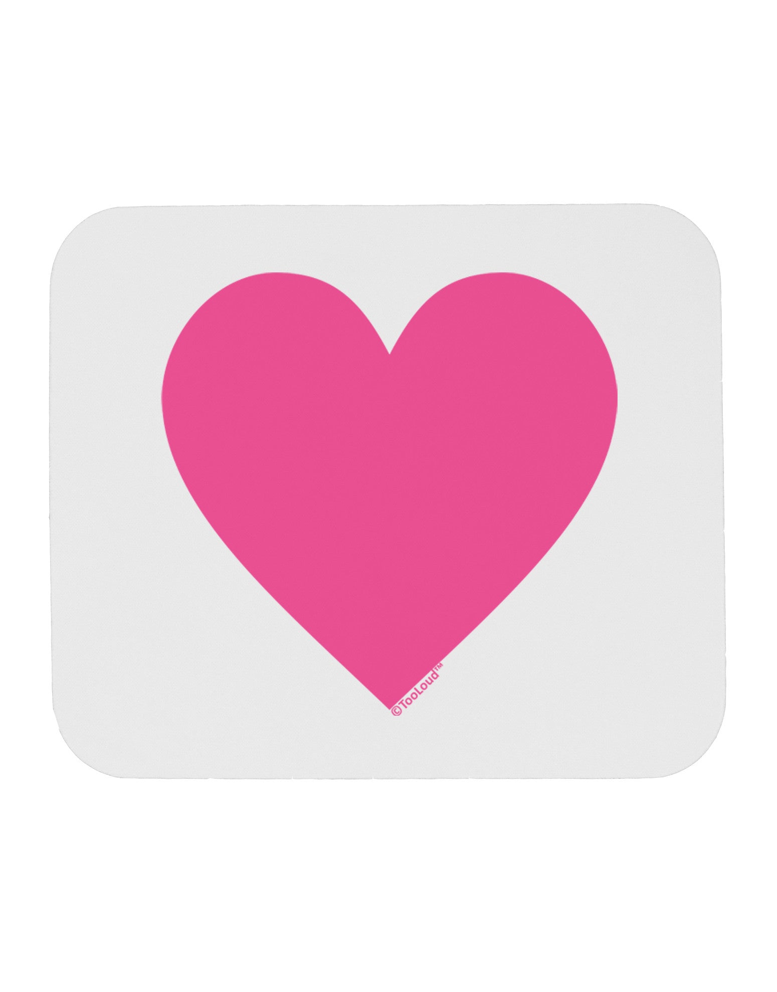 Big Pink Heart Valentine's Day Mousepad-TooLoud-White-Davson Sales