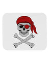 Pirate Skull Mousepad-TooLoud-White-Davson Sales