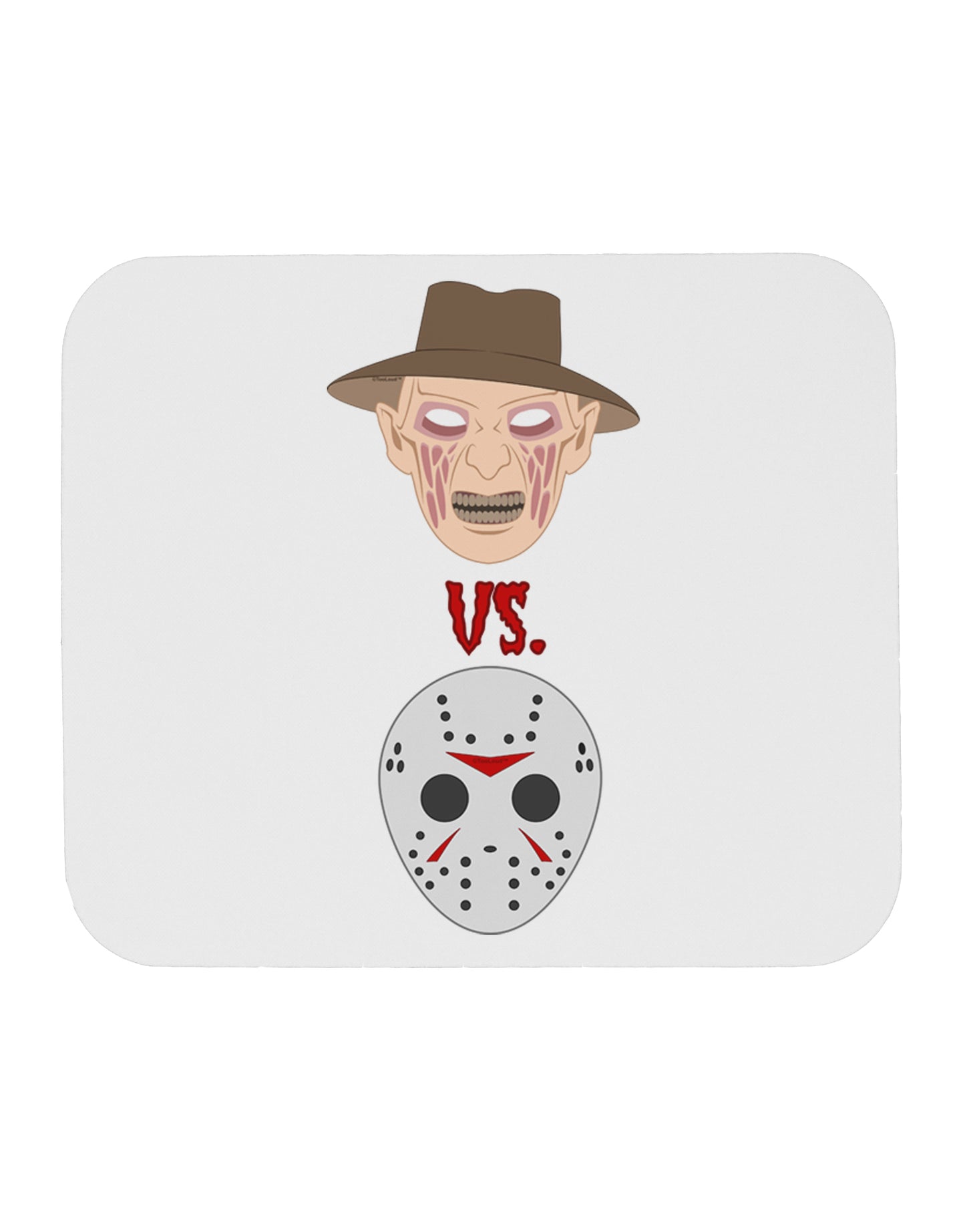 Scary Face Versus Scary Face - Halloween Mousepad-TooLoud-White-Davson Sales
