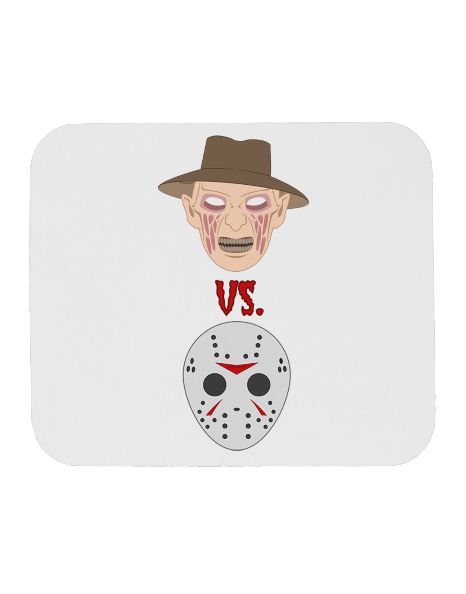 Scary Face Versus Scary Face - Halloween Mousepad-TooLoud-White-Davson Sales