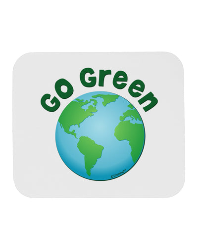 Go Green - Planet Earth Mousepad-TooLoud-White-Davson Sales