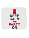 Keep Calm - Party Beer Mousepad-TooLoud-White-Davson Sales