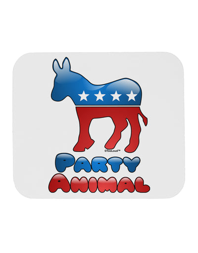 Democrat Party Animal Mousepad-TooLoud-White-Davson Sales