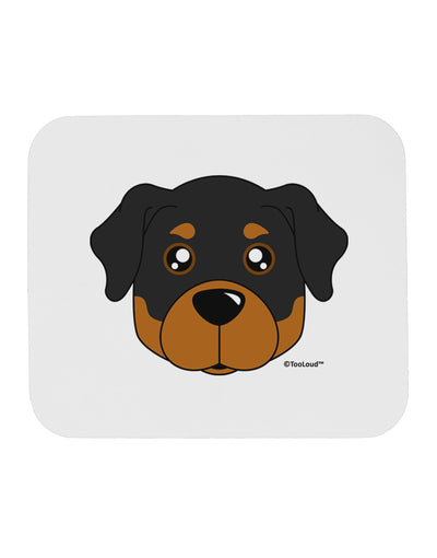 Cute Rottweiler Dog Mousepad by TooLoud-TooLoud-White-Davson Sales