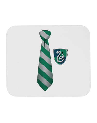 Wizard Tie Green and Silver Mousepad-TooLoud-White-Davson Sales