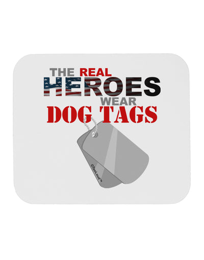 Heroes Dog Tags Mousepad-TooLoud-White-Davson Sales