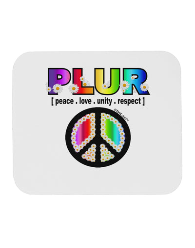 PLUR Rainbow Mousepad-TooLoud-White-Davson Sales