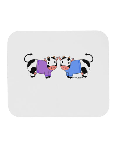 Cute Pair of Sweater Cows Mousepad-TooLoud-White-Davson Sales