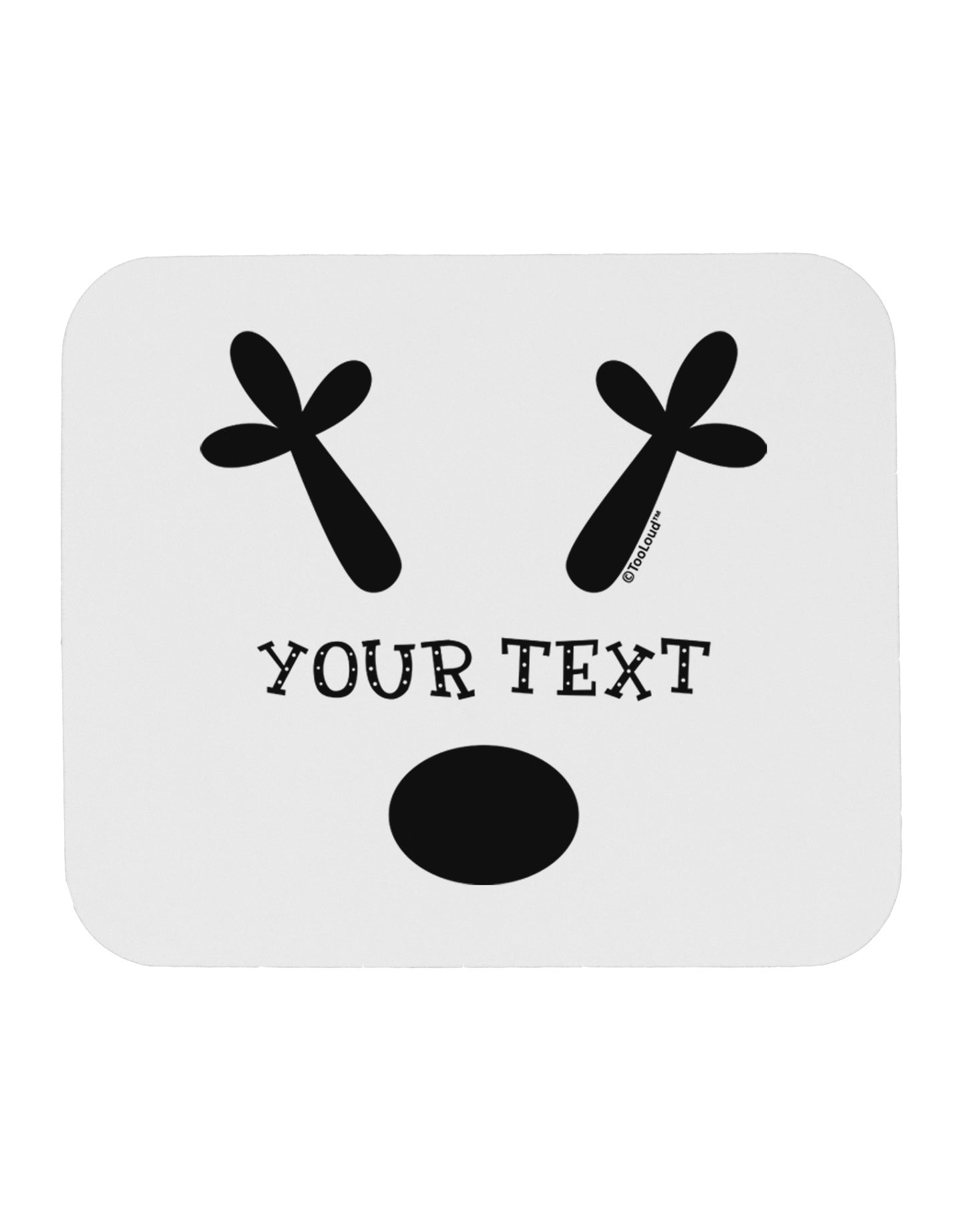 Personalized Matching Reindeer Family Design - Your Text Mousepad-TooLoud-White-Davson Sales