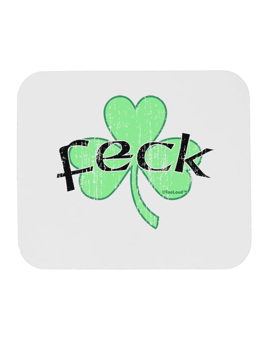 Feck - Clover Distressed Design Mousepad by TooLoud-TooLoud-White-Davson Sales