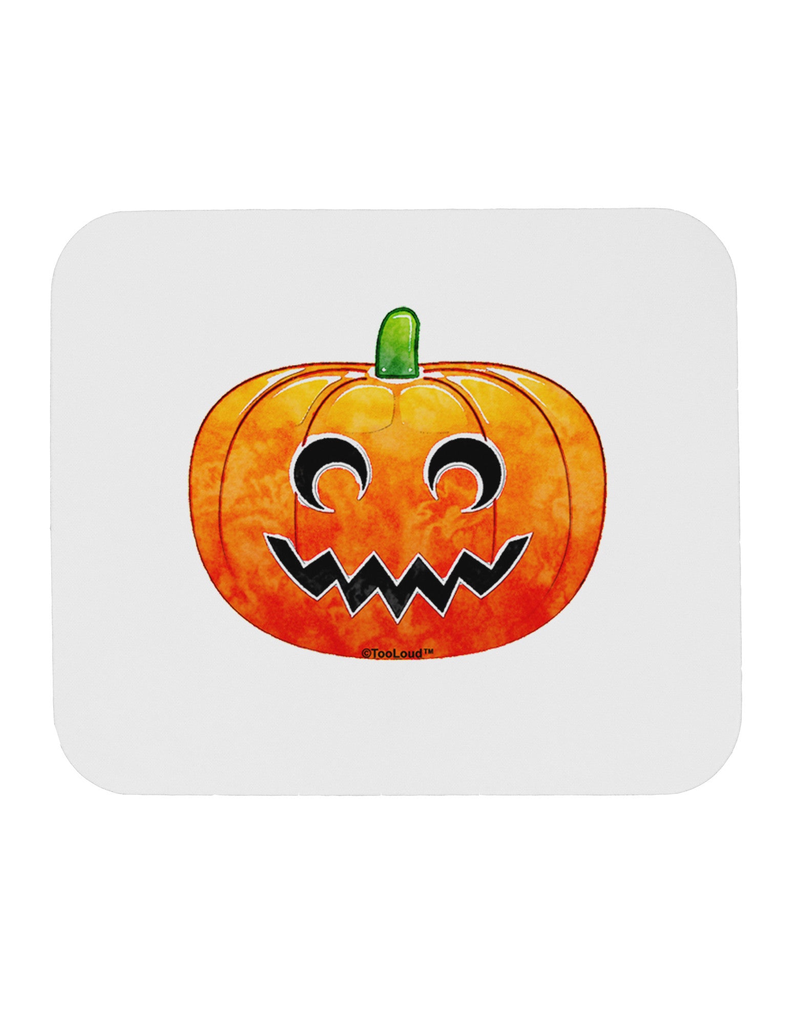 Jack-O-Lantern Watercolor Mousepad-TooLoud-White-Davson Sales