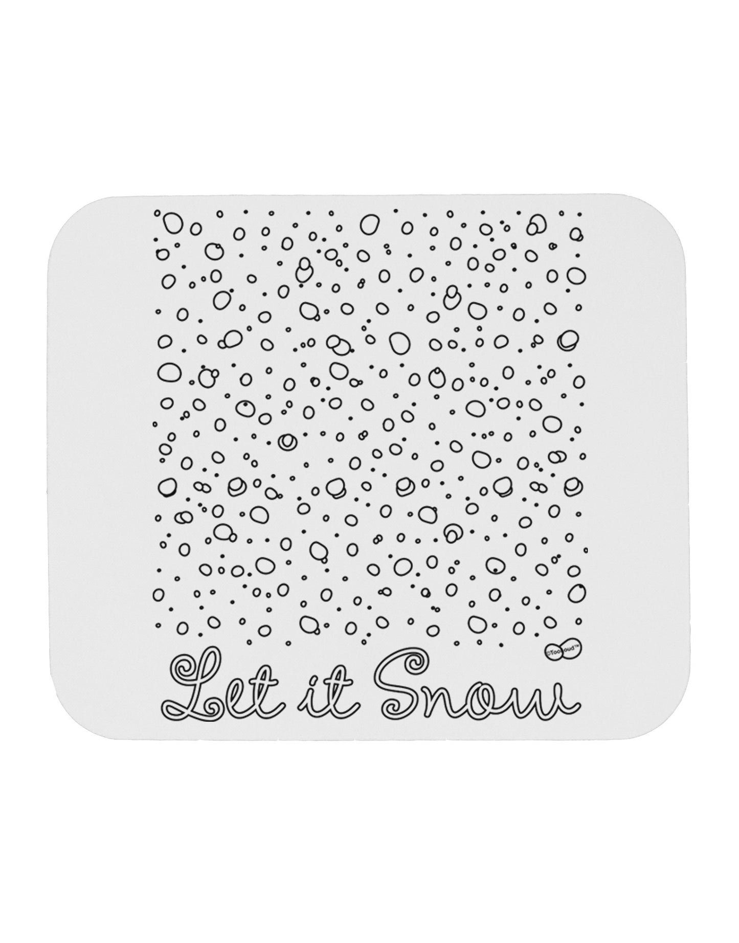 Let It Snow Falling Snowflakes - Christmas Mousepad-TooLoud-White-Davson Sales