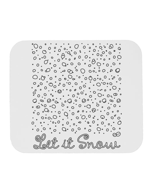 Let It Snow Falling Snowflakes - Christmas Mousepad-TooLoud-White-Davson Sales