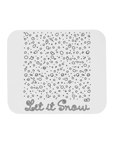 Let It Snow Falling Snowflakes - Christmas Mousepad-TooLoud-White-Davson Sales