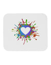 Heart Paint Splatter Mousepad-TooLoud-White-Davson Sales