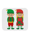 Cute Elf Couple Christmas Mousepad-TooLoud-White-Davson Sales