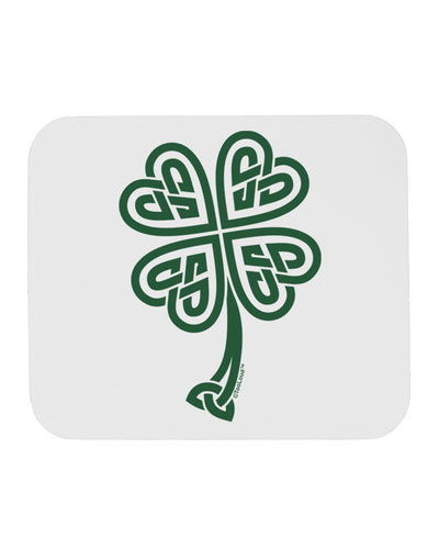 Celtic Knot 4 Leaf Clover St Patricks Mousepad-TooLoud-White-Davson Sales