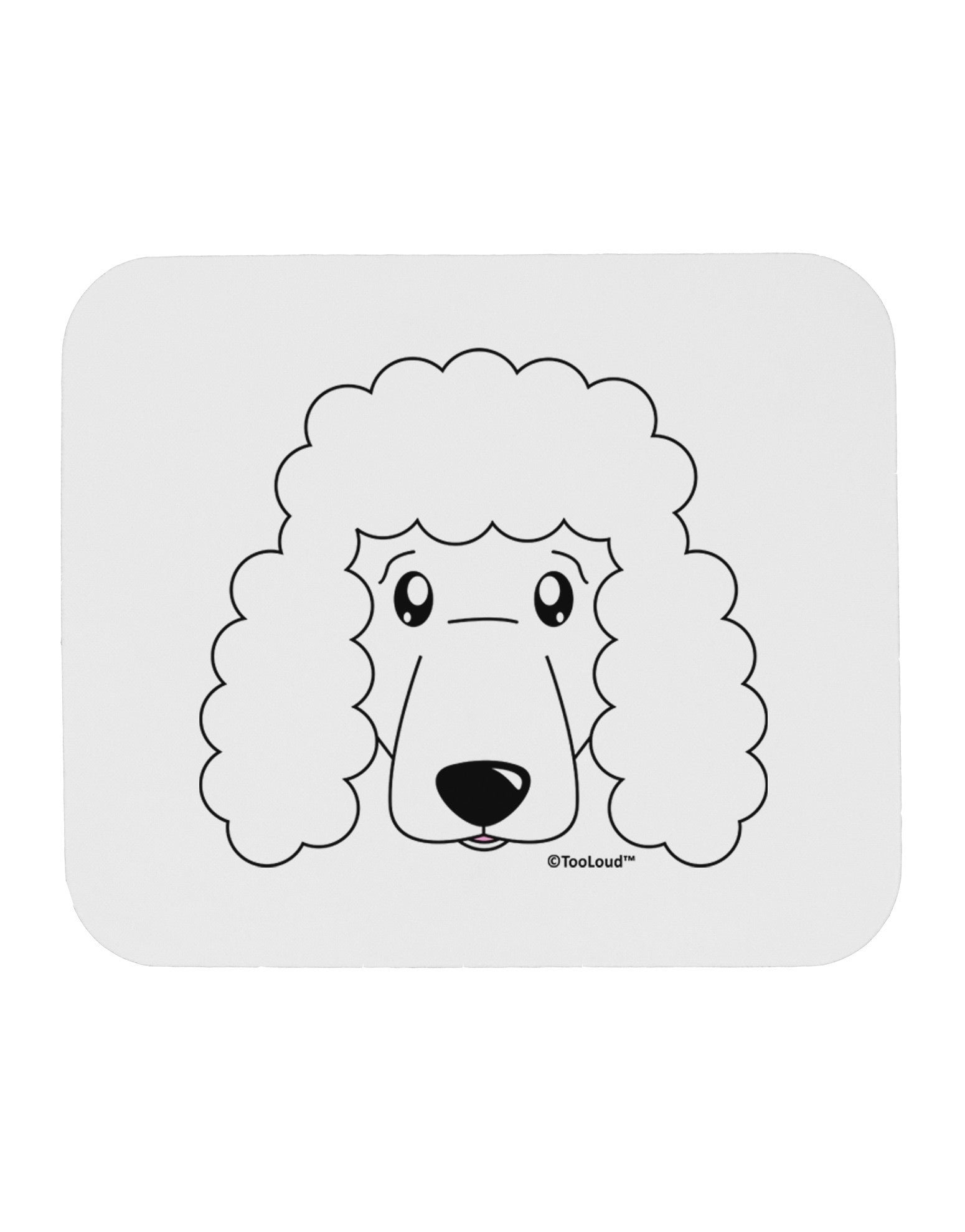 Cute Poodle Dog - White Mousepad by TooLoud-TooLoud-White-Davson Sales